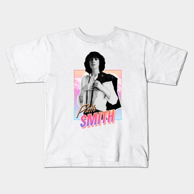 Patti Smith - Retro Kids T-Shirt by PiedPiper